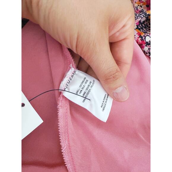 Altuzarra Silk Floral Midi Skirt Pink Medium Cottagecore Coquette Romantic Fall - Picture 7 of 7